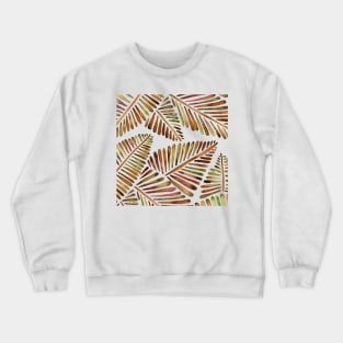 Sepia Banana Leaves Pattern Crewneck Sweatshirt